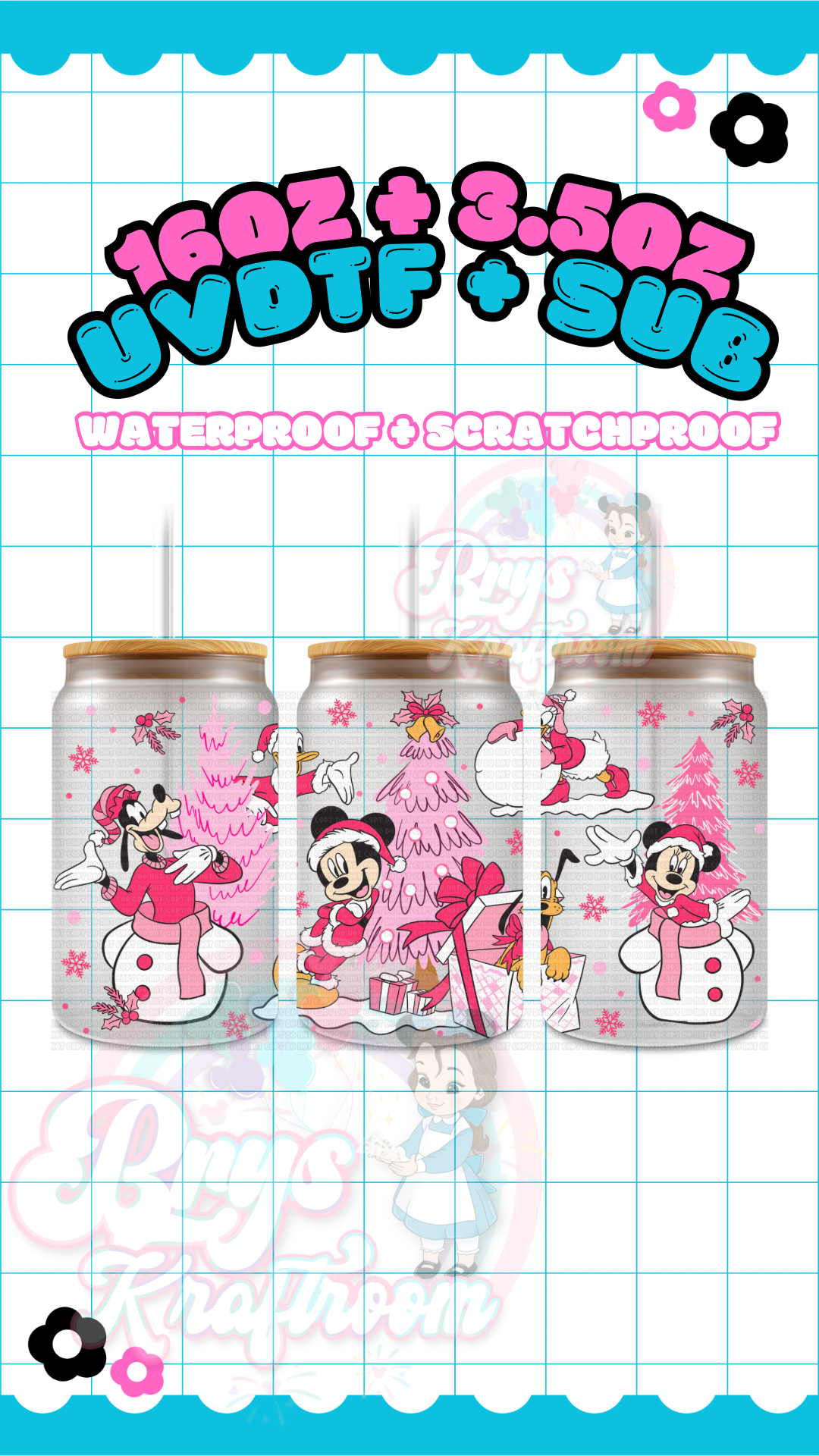 Friends Pink Snowmen
