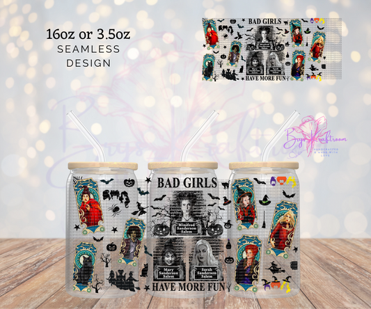 Bad Girl Sisters UV DTF Wraps