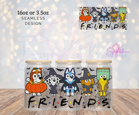 Costumes FRIENDS Bluey UV DTF Wraps