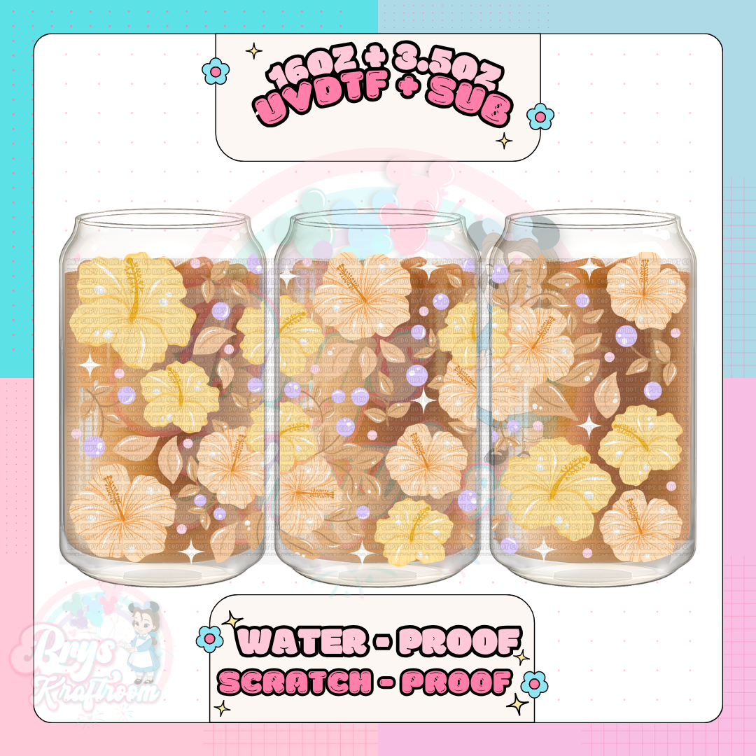 Orange Hibiscus Flowers