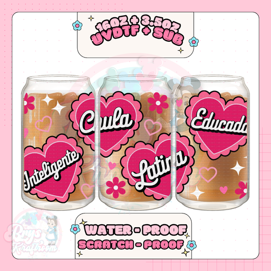 Latina Heart Affirmations (dark pink)
