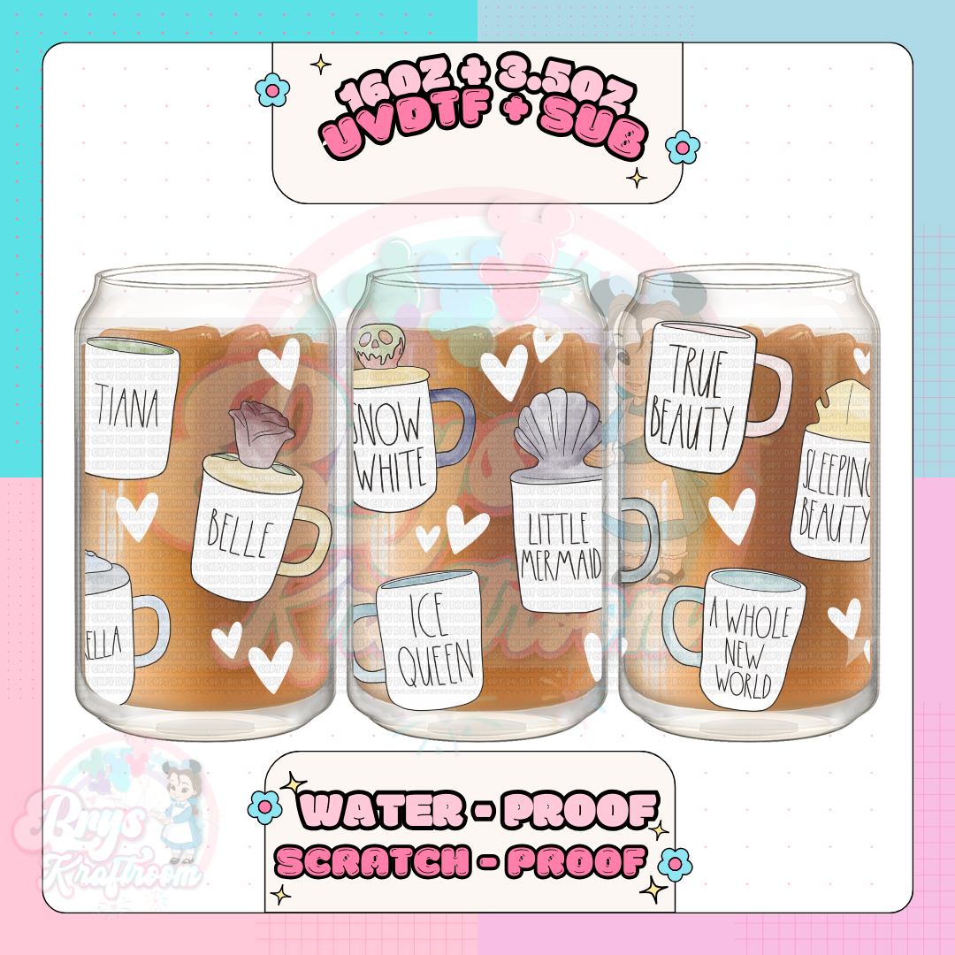 Princess Dunn Mugs (white hearts)