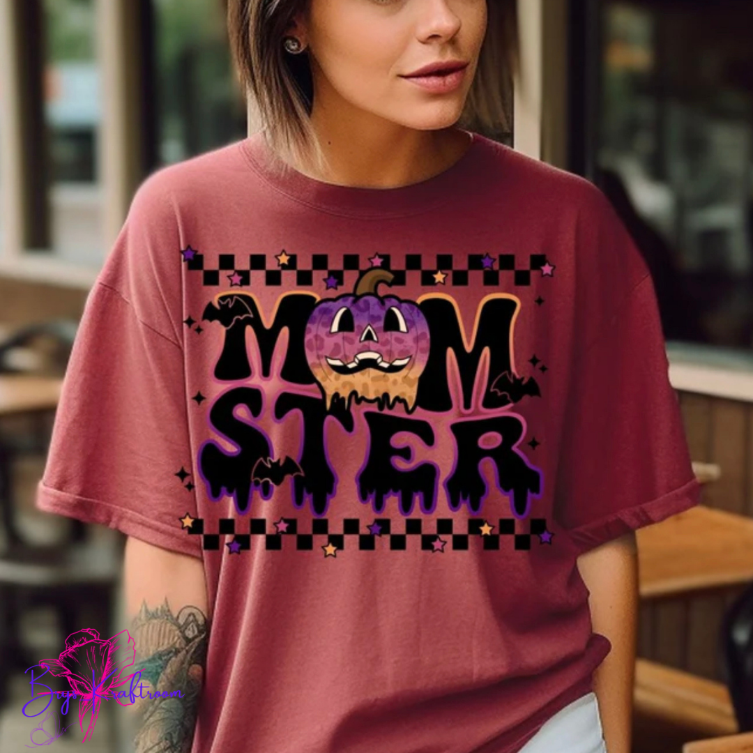 MOM STER ( groovy brights) 11” DTF Transfer