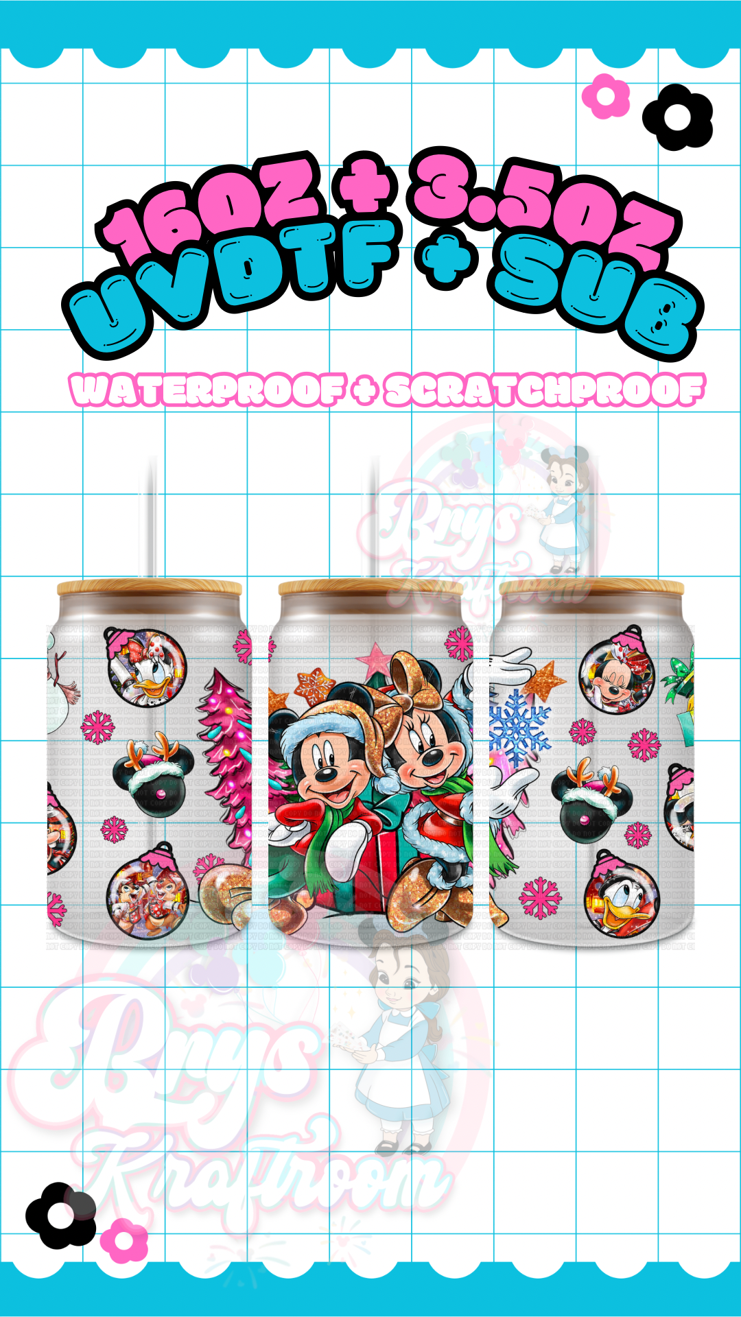 Gold Glitter Santa Mouse’s