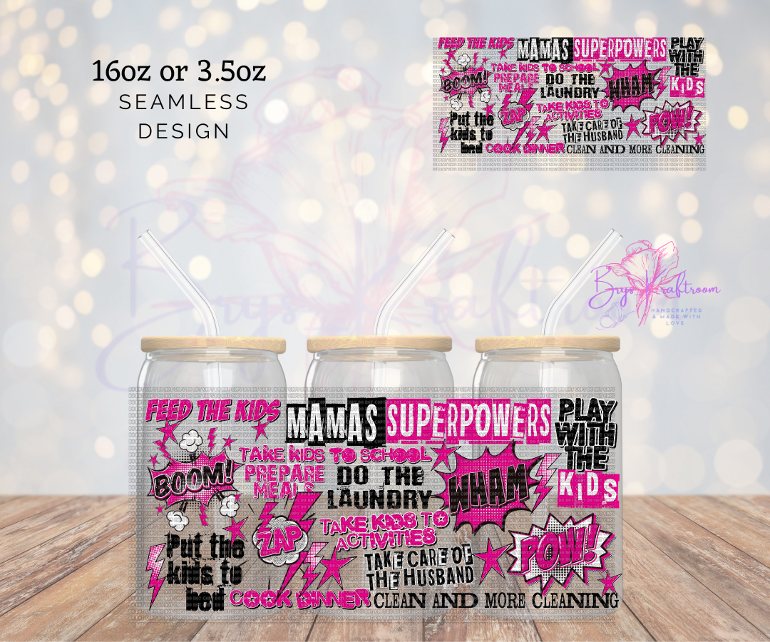 Mama Super Powers *EXCLUSIVE* UV DTF Wraps