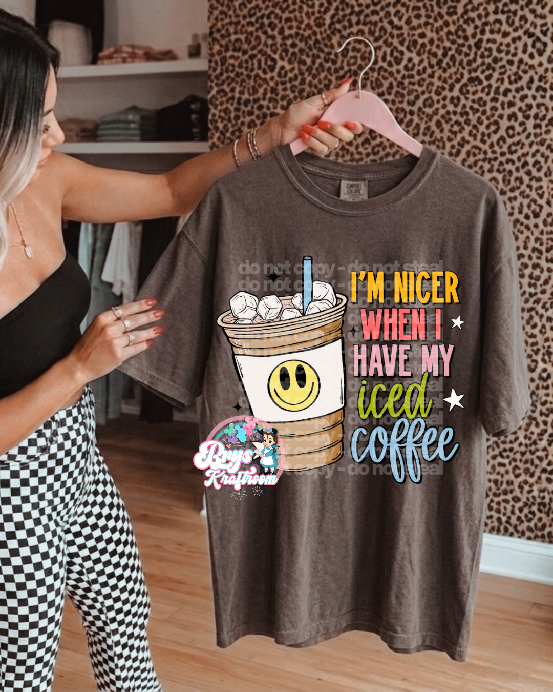 Im nicer when I have my iced coffee