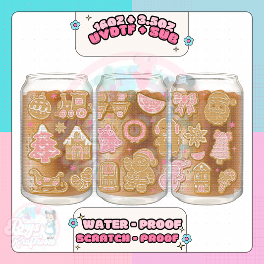 Pink Gingerbread Cookies