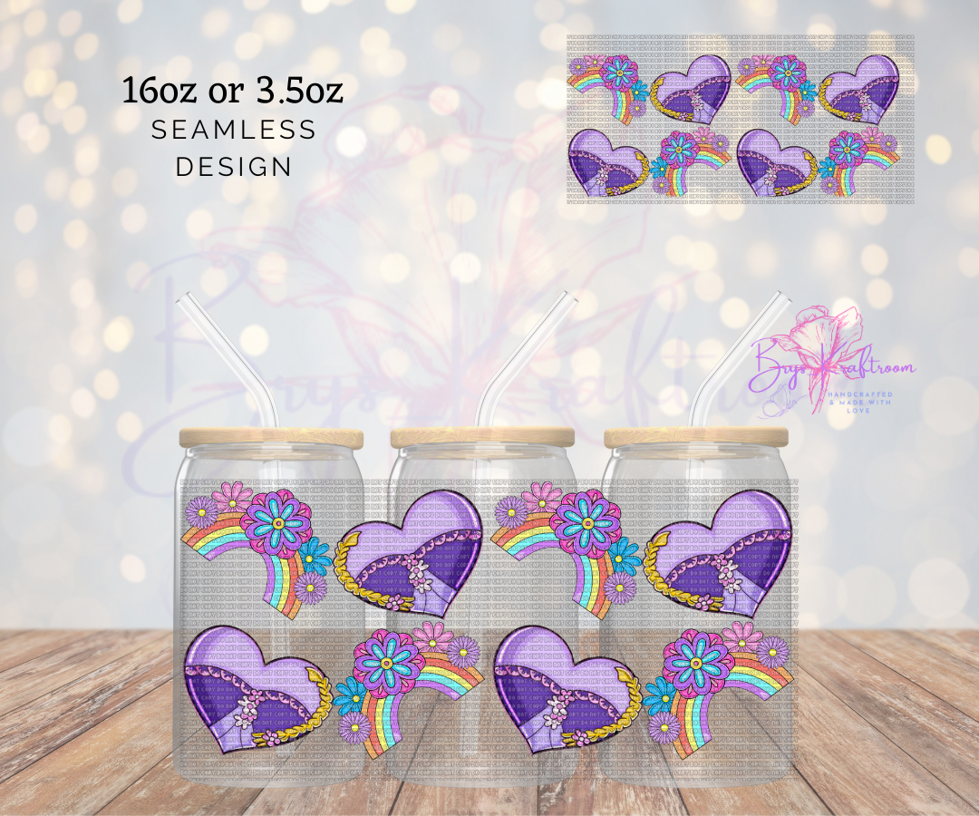 Rapunzel Hearts *Exclusive* UV DTF Wraps