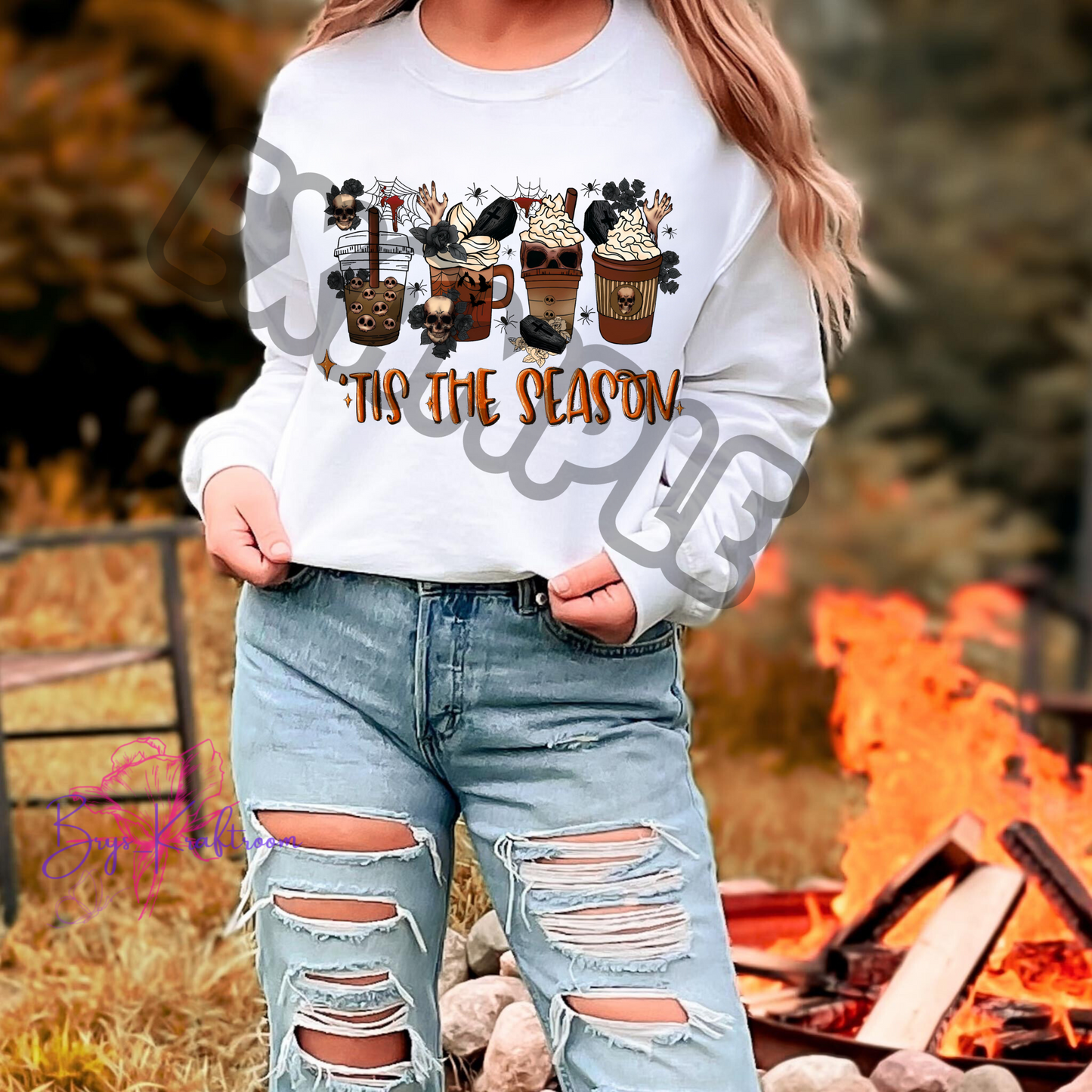 Tis’ the season spooky coffee 9” DTF Transfer