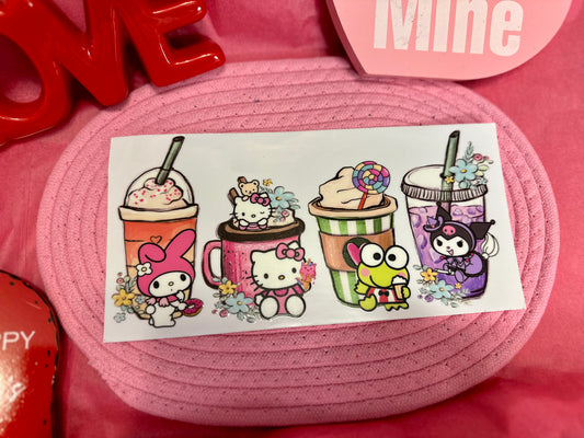 Sanrio Cups UV DTF Wrap