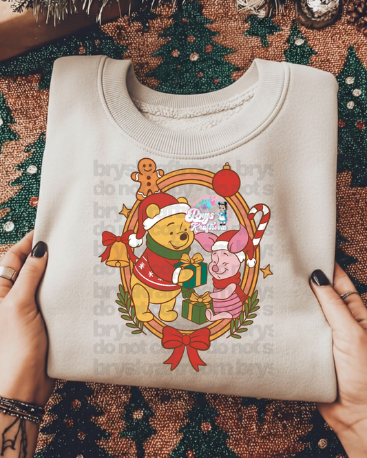 Xmas Frame | Piglet + Pooh