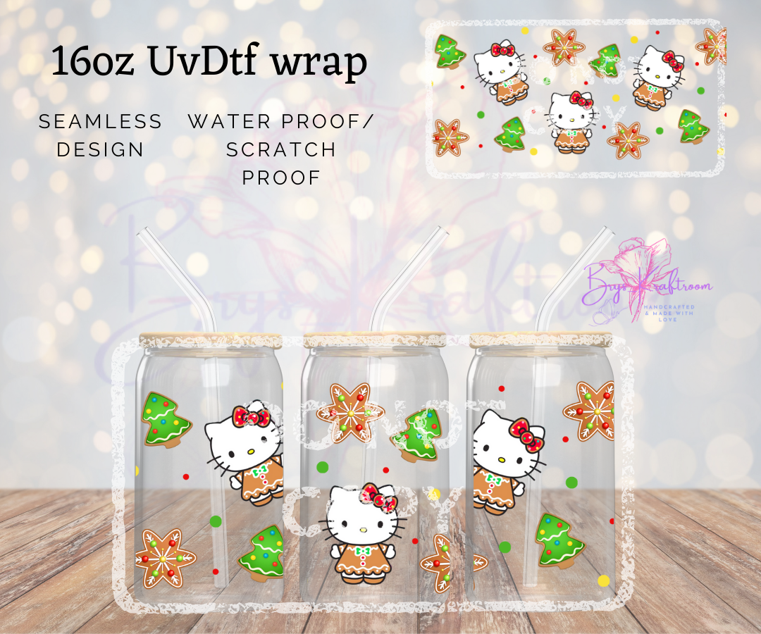 16oz xMAS Glass Cups