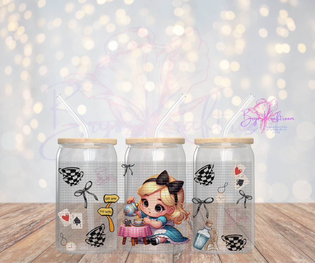 Tea Party Princess EXCLUSIVE* 16oz Glass Can