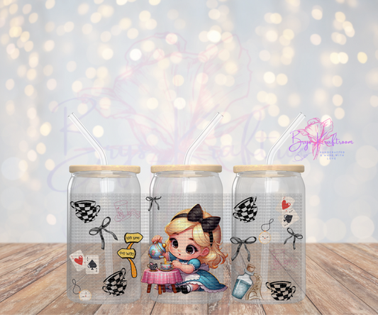 Tea Party Princess EXCLUSIVE* 16oz Glass Can