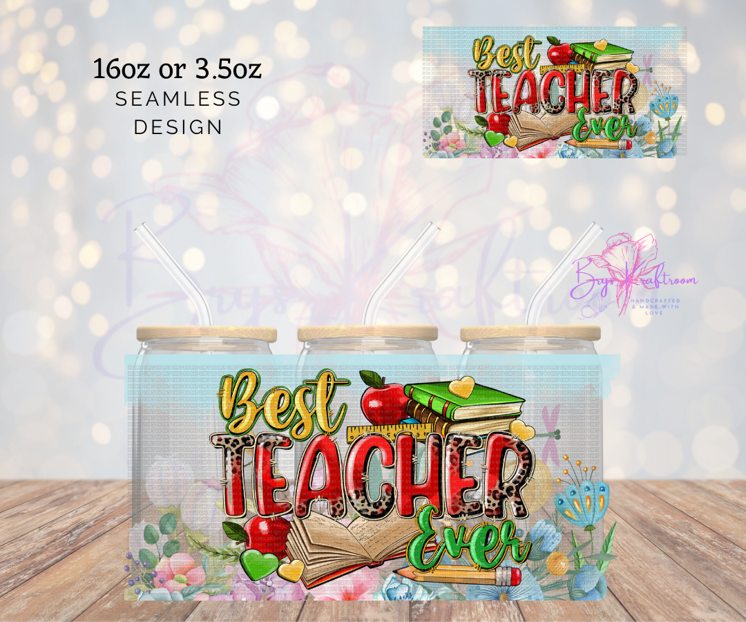 Best Teacher 3 UV DTF Wraps