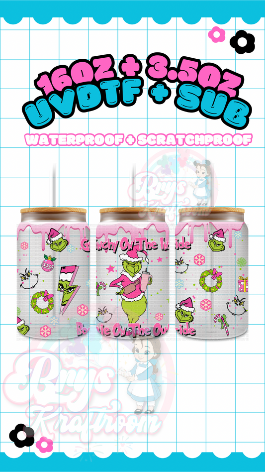 Boujee Stanley pink Grinch