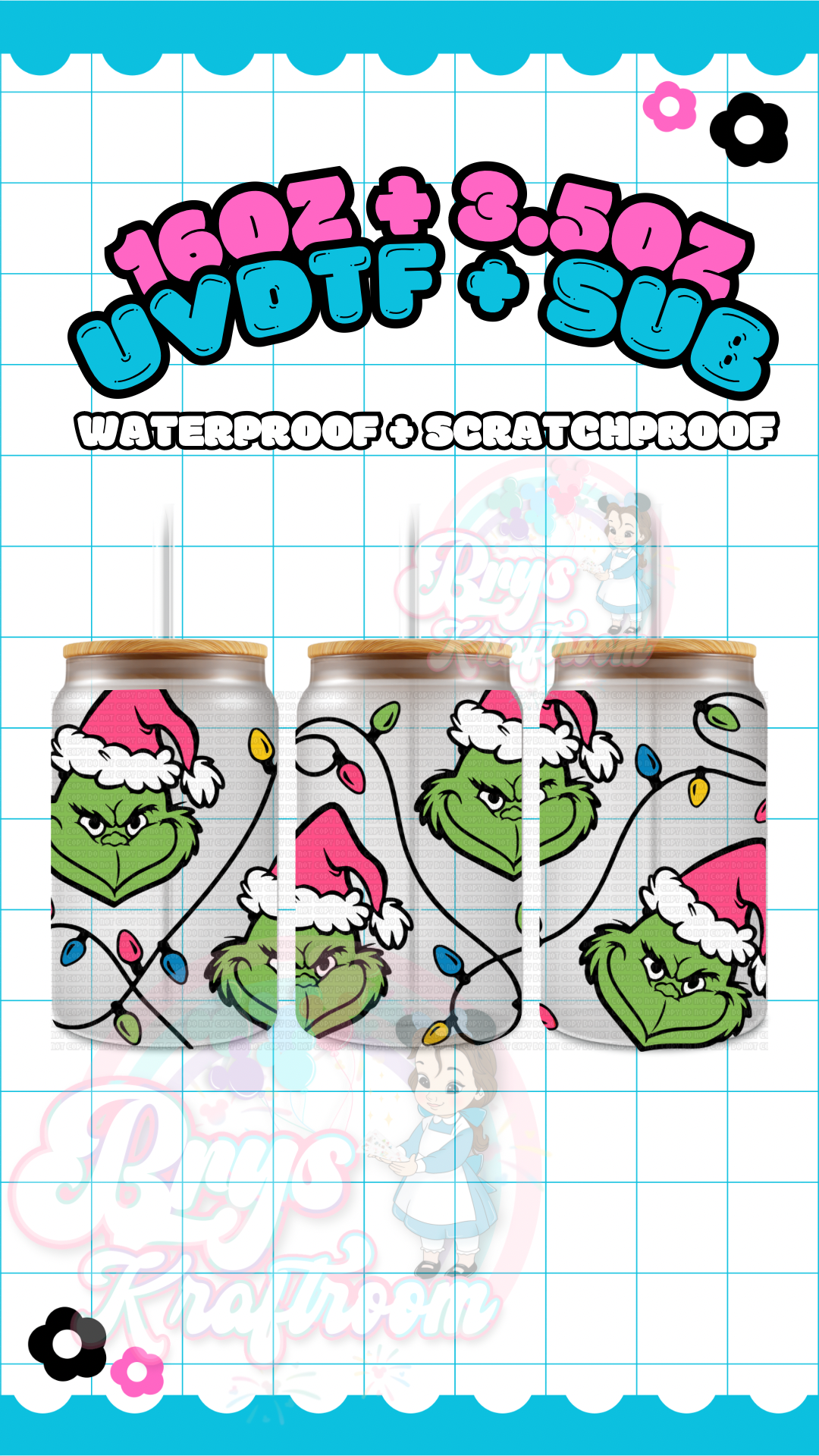 Pink Grinch Head