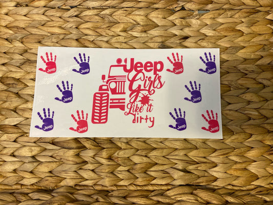 Jeep Girl UV DTF Wraps