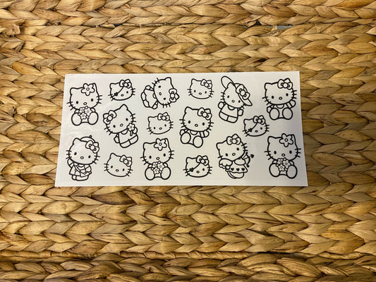 BK Hello Cat UV DTF Wraps
