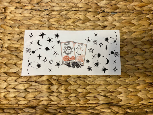 Tarot Card Sun/Moon UV DTF Wraps